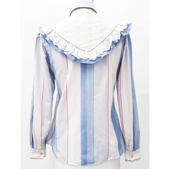 Vintage KENNY ROGERS Women's Cowgirl Western Prairie Shirt Blouse Ruffles - Picture 6 of 7